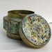 vintage enamel box Hollywood Regency chinoiserie colorful cloisonne
