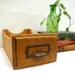 Antique oak and maple card catalog drawer very useable small size