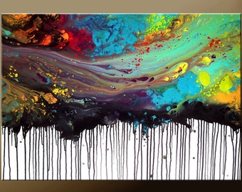 ABSTRACT Modern Art Painting - Original Custom Made to Order Modern Contemporary Fine Art Painting by Destiny Womack - dWo -36x24