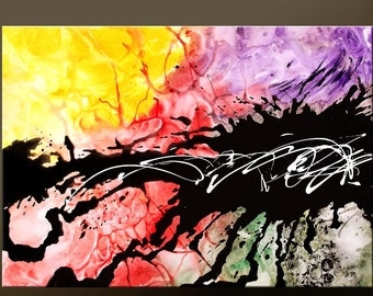 Abstract Modern Art Painting 36x24 Original Contemporary Art by Destiny Womack - dWo - The Untamed ON SALE