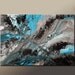 Abstract Canvas Art Painting 36x24 Original Modern Contemporary Art Blue Black & Grey by Destiny Womack - dWo - Moon Song