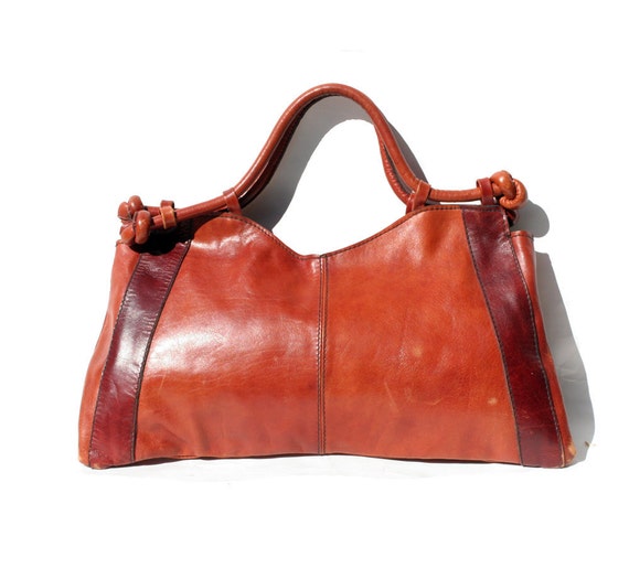 vintage Italian leather hand bag