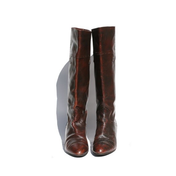 thigh high leather boots size 10