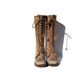 sz 6 tan leather lace up campus all boots