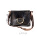 vintage black leather shoulder bag