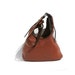 vintage two tone brown leather shoulder bag
