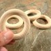4 Wood Rings, Round - 2 1/2 inch Unfinished Wooden Rings for DIY