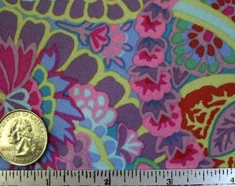 Kaffe Fassett PAISLEY JUNGLE GREY Gray Lilac Gp60 Quilt Fabric by the Yard, Half Yard, or Fat Quarter Fq