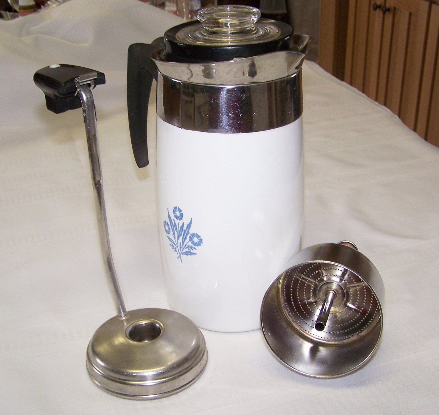 Corning Electric Coffee Pot in Blue CornFlower Pattern