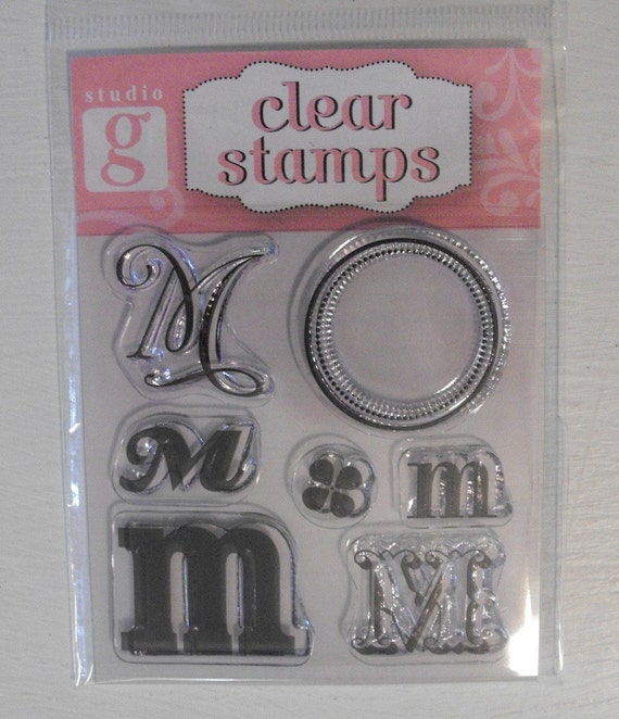 Studio G clear acrylic stamps Series 23 Monogram Letter M