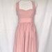 20% off - coupon code VALENTINE20 Sweet Heart Back Cut Out Dress - Pastel Pink Seersucker Cotton