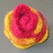 Felted Sunny Rose Cat Toy - Wool/Mohair -- Catnip Included
