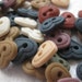 Small Stitched Heart Buttons