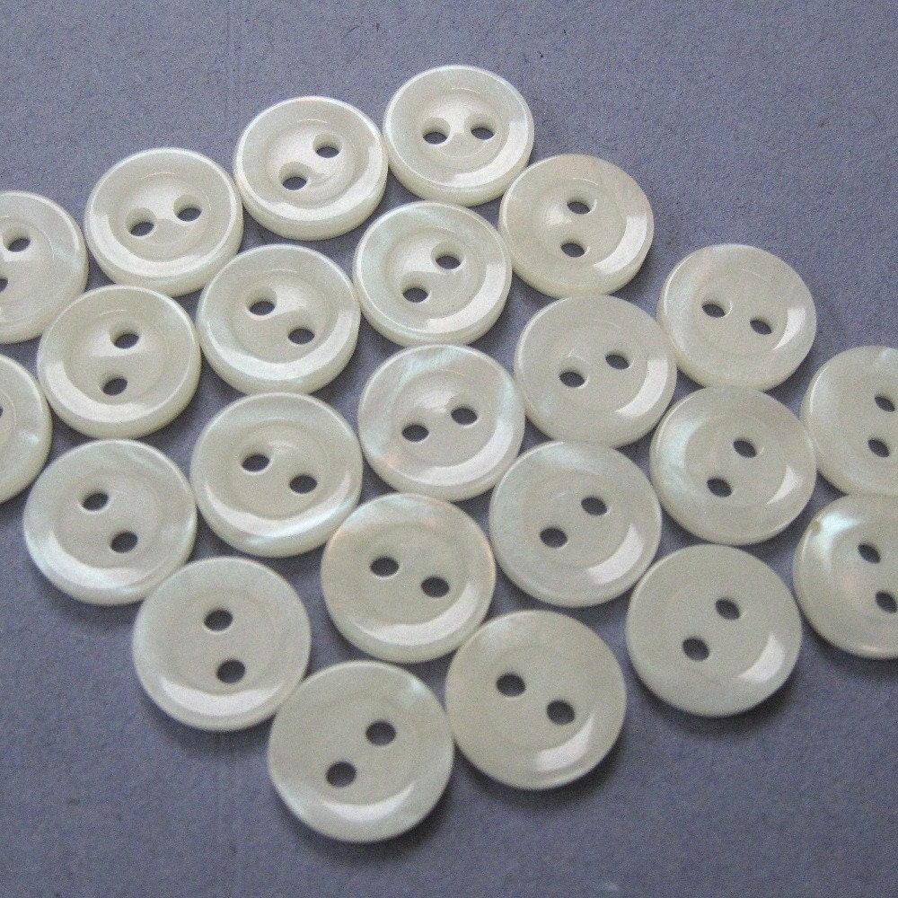 25 Pearly Shirt Buttons from Overspill on Etsy Studio