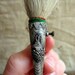 MOUNTAIN GOAT Vintage German Hat Pin Brooch Boar Hair Sterling Silver