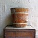 RESERVED for Jamie // vintage 1930s FAUX BOIS galvinized steel bucket // industrial farm house decor