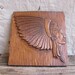 vintage carved wood plaque folk art // CIGAR STORE INDIAN