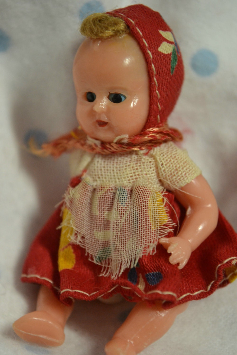 SALE Vintage Adorable Celluloid Baby Doll by woolartbythesea