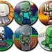 Minecraft Chibi (Set A) 1.75" Pin-Backed Buttons - Set of 6