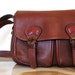 Mohogany Brown Leather Messenger Bag