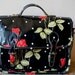 Polka Dot and Roses Laminated Fabric Messenger Bag