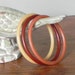 Vintage bangle bracelets bakelite bake lite set of three designed by Ketty Dalsgaard - Danish designer