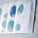 24 Silvered Lotus Paper Seals Stickers Blue