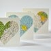 Gift Cards Trio of Sweet Heart Vintage Map Hearts 3