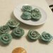 Carved Roses - Stabilized Turquoise - 3 pcs.
