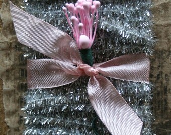 12 Feet Silver Tinsel String Packaging Trim - Valentine's Day Garland - Holiday Silver Tinsel