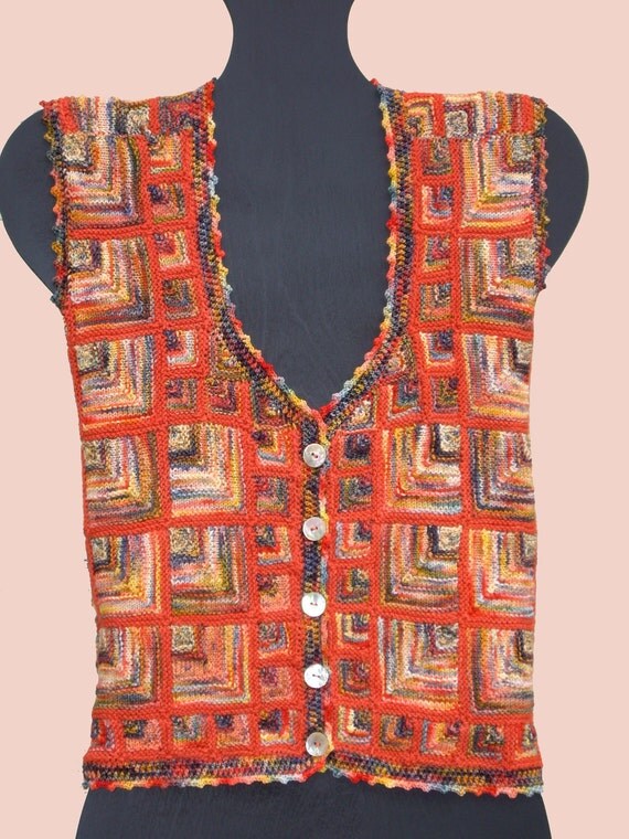 Etsy Vest Pattern | items similar to adult modular vest knitting pattern via Etsy Vest Pattern | items similar to adult modular vest knitting pattern via