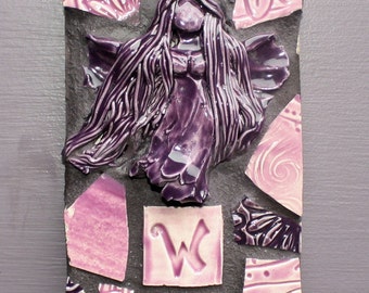 Mosaic Fairy Welcome Sign Purple