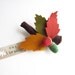 Autumn felt brooch - Branch with acorns - Oak branch