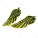Angel Wing Charm / Angel Wing Pendant - Antique Brass - 56x20mm - Set of 10 SE035