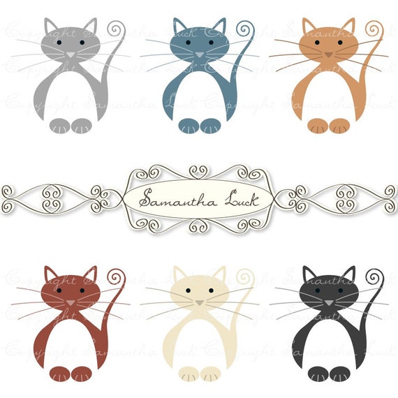 cat clip art etsy - photo #3