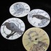 Vintage Antique Mixed Media Watch Dials Porcelain Steampunk Faces Poe MM 39