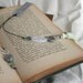 Decorative bookmark with beads - OOAK Acqua Green Iridescent Beaded Book Thong with silk tassel - gift under 20