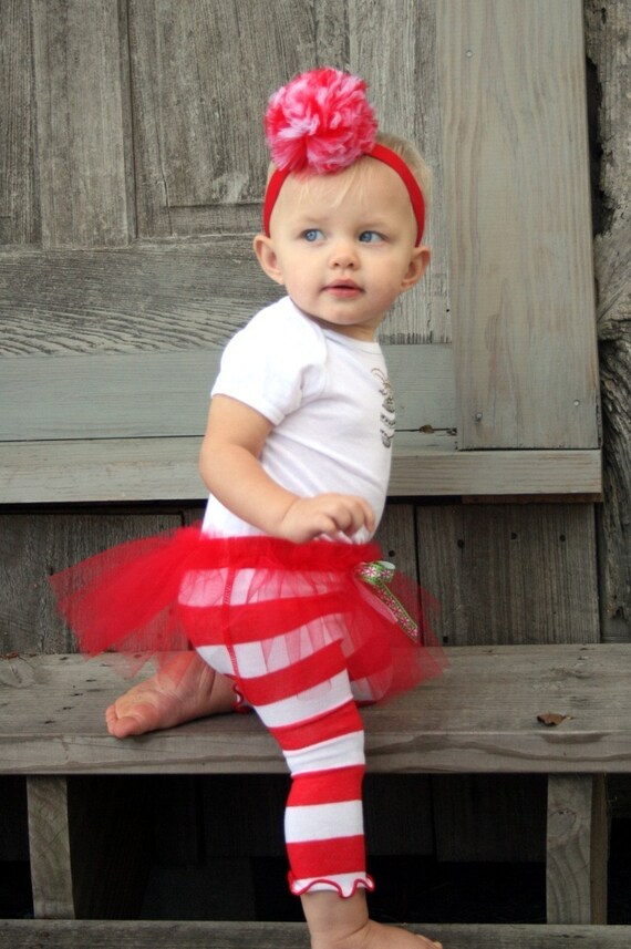 New Tutu Bunny Tights Red And White Striped Tutu Tights