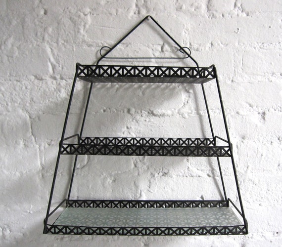Midcentury Modern Metal Shelf by GallivantingGirls on Etsy