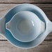 Pair of Nesting Blue and White Pyrex Bowls