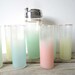 Set of Pastel Glasses & Shakers. Summer Cocktail Party