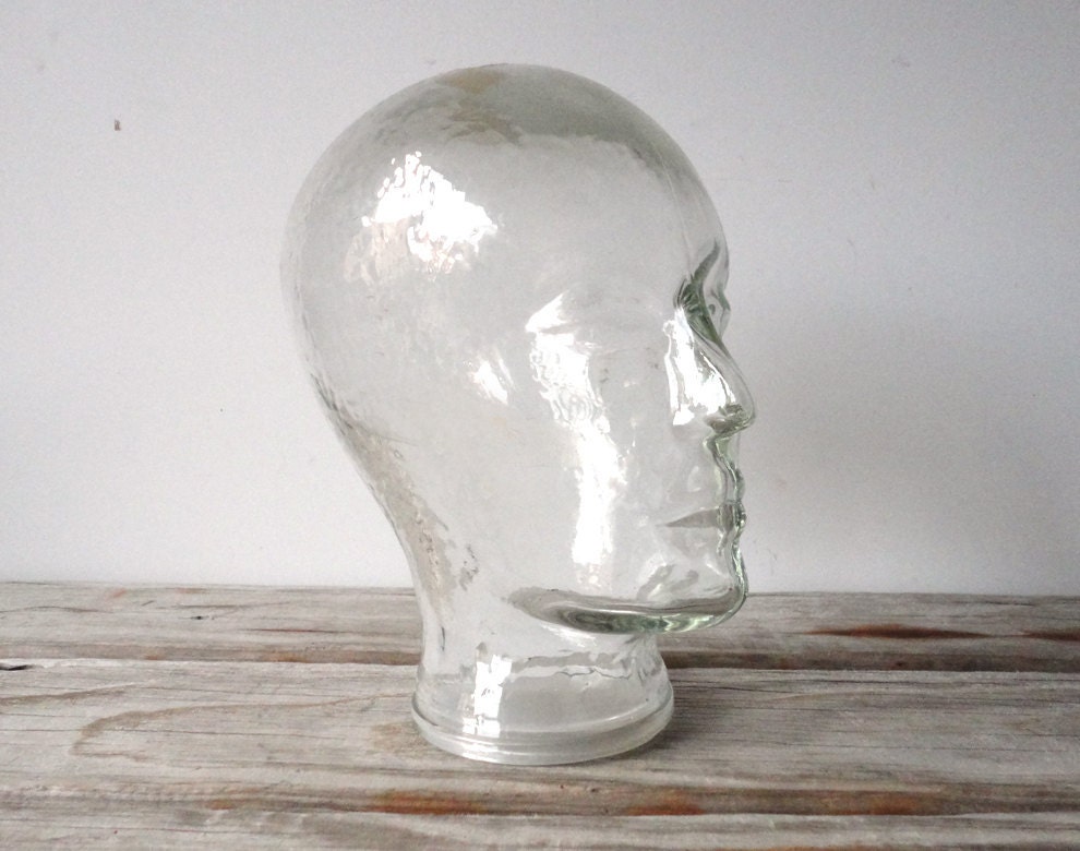 Vintage Glass Head Form