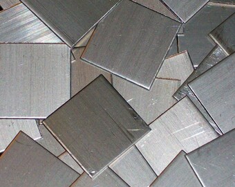 Nickel Silver Squares - 16 Gauge, stamping blanks, metal stamping blanks, square blanks, Bopper, German Silver, stamping sheet, stamp sheet