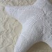 Upcycled Chenille Starfish Pillow - Small-
