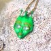 Alien Face Green Necklace