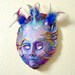 Purple Spirit Face Mask Sculpture
