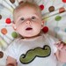 Baby Body Suit with Felt Moustache