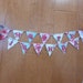 Fancy Glitter Girl Cake Topper HAPPY BIRTHDAY Flags Banner