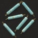 Vintage Turquoise Look Glass Tube Beads - Metal Beads & Eye Pin