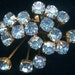 Vintage Rhinestone Headpins Lt Sapphire Crystal - 12 Pcs. Prong Set